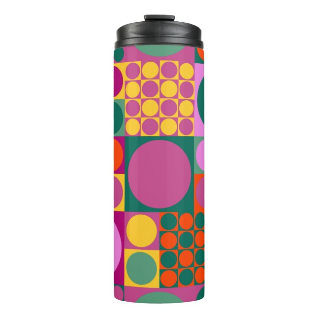 Garrafa Térmica Seamless abstract geometric background pattern,  r (Frente)