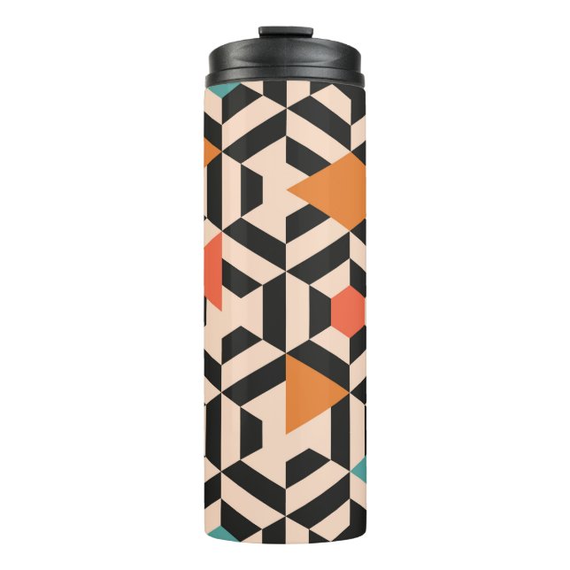 Garrafa Térmica Seamless abstract pattern of geometric shapes. Geo (Frente)