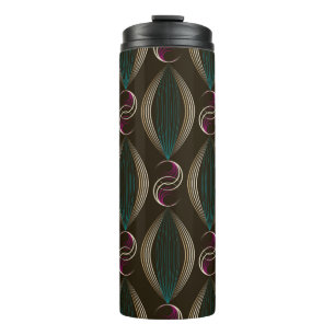 Garrafa Térmica Seamless beautiful art deco pattern ornament. Geom