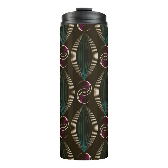 Garrafa Térmica Seamless beautiful art deco pattern ornament. Geom (Frente)