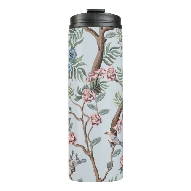 Garrafa Térmica Seamless pattern in chinoiserie style with peonies (Frente)