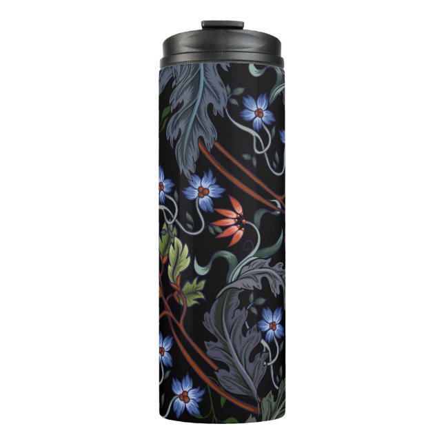 Garrafa Térmica Seamless pattern with flowers in art deco style. M (Frente)