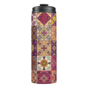Garrafa Térmica Seamless pattern with portuguese tiles in talavera