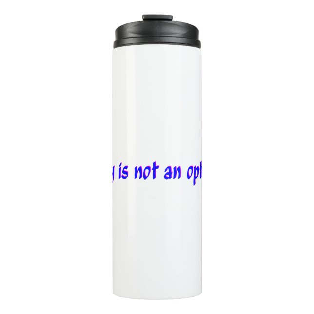 Garrafa Térmica Seco Não É Uma Opção Azul E Rosa (Frente)