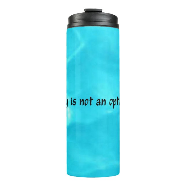 Garrafa Térmica Seco Não É Uma Opção De Letra Preta (Frente)