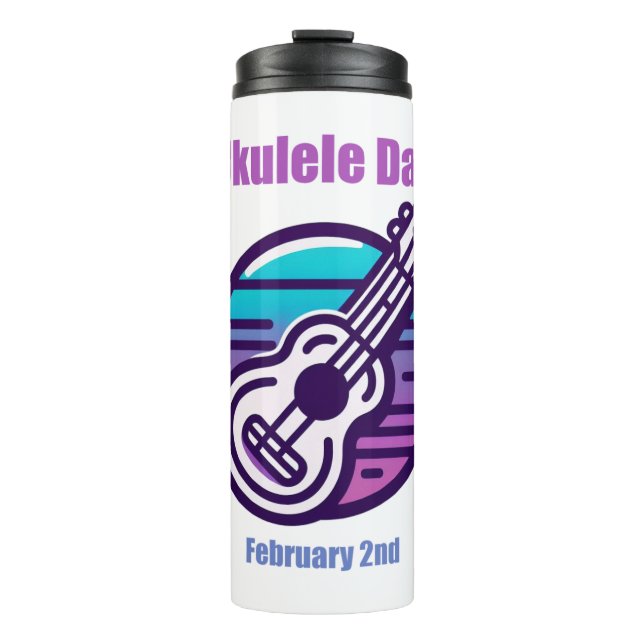Garrafa Térmica Segundo Fev - Dia Ukulele (Frente)