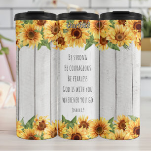 Garrafa Térmica Seja Forte, Corajoso Deus Sem Coragem