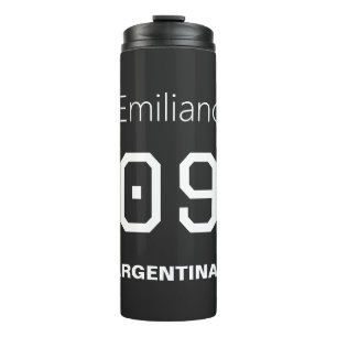 Garrafa Térmica Seleção Nacional Argentina Monocromática Personali