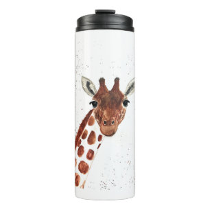 Garrafa Térmica Selva de Safari, um animal de girafa cúbica e cômo