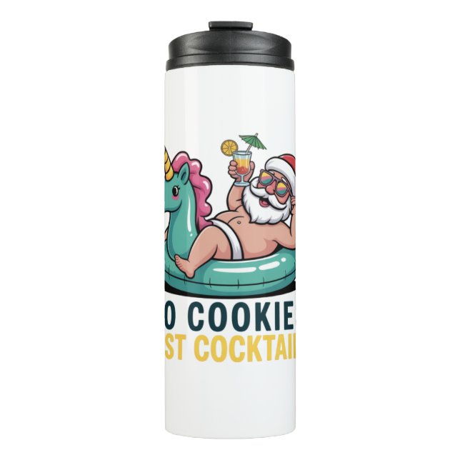 Garrafa Térmica Sem Cookies Apenas Papais noeis de Cocktails no ve (Frente)