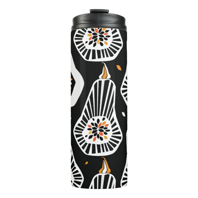 Garrafa Térmica Sementes de Bombas Estilizadas: Design sem costura (Frente)