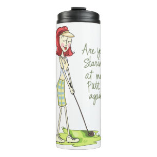 Garrafa Térmica Senhora Jogador de golfe