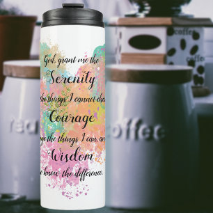 Garrafa Térmica Serenity Prayer Watercolor Tumbler