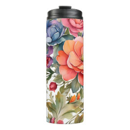Garrafa Térmica Sereno Floral em Aquarela PD