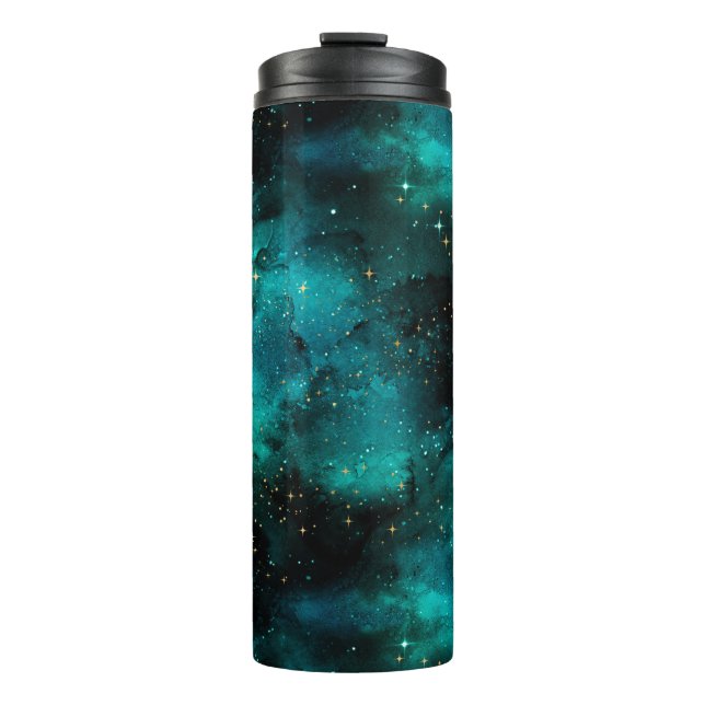 Garrafa Térmica Série Galáxia Azul Design 1  (Frente)