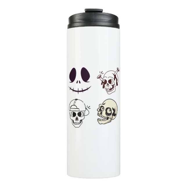 Garrafa Térmica Set of Four Unique Skull Illustrations (Frente)