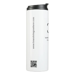 Garrafa Térmica Seu Logotipo Aqui Código QR Promocional de Negócio