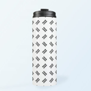 Garrafa Térmica Seu Logotipo Padrão Alternado Simples Repetitivo