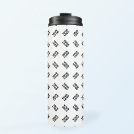 Garrafa Térmica Seu logotipo | Padrão de Repetição Alternativa Sim