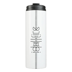 Garrafa Térmica Seu nome como Alienígena Glifos - Branco exclusivo