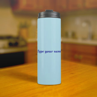 Garrafa Térmica Seu Nome em Tumbler Azul Claro
