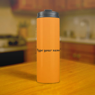 Garrafa Térmica Seu Nome no Tumbler Laranja