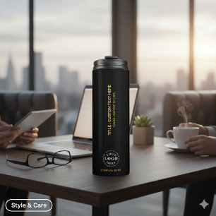 Garrafa Térmica Seu Texto Personalizado no Logotipo Tumbler Térmic
