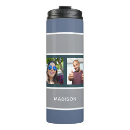 Garrafa Térmica SEU Tumbler de padrão de 4 FOTOS E NOME