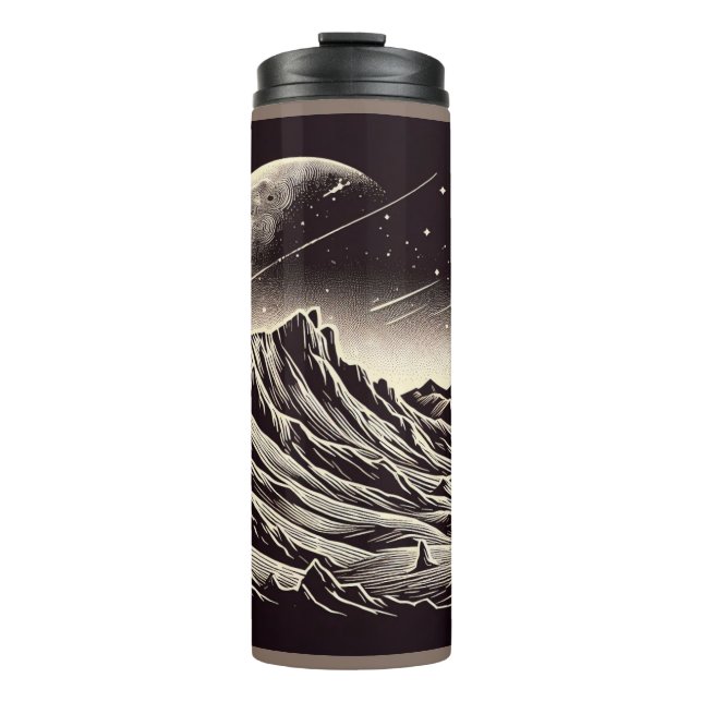 Garrafa Térmica SF Mars Landscape Woodcut 3 (Frente)