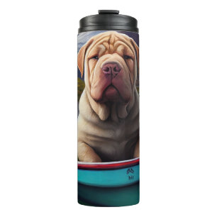 Garrafa Térmica Sharpei em uma Pá: Uma Aventura Cênica