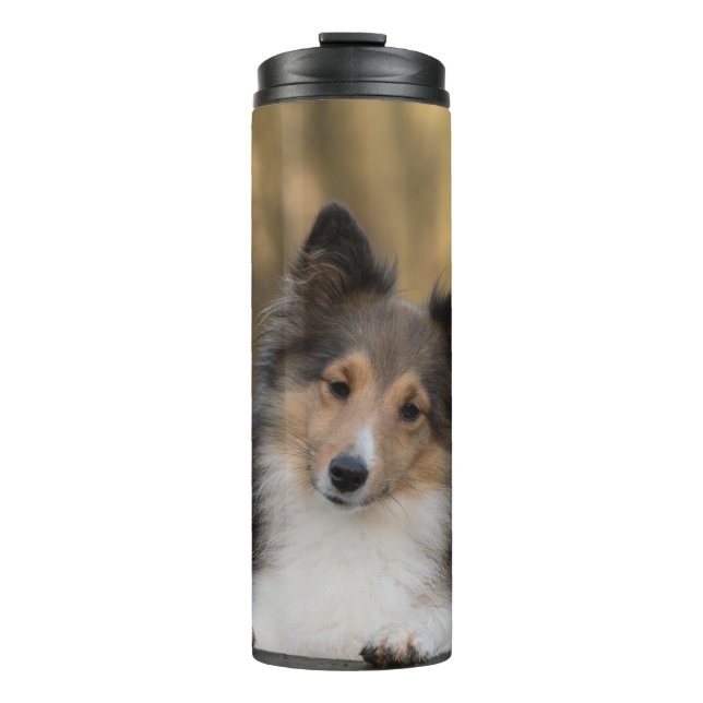 Garrafa Térmica Sheltie Adorável (Frente)