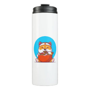 Garrafa Térmica Shiba Cinto Comendo Ramen Noodle Cartoon-23054