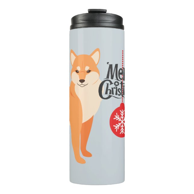 Garrafa Térmica Shiba Inu Natal (Frente)
