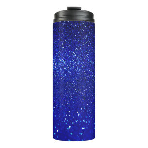 Garrafa Térmica Shimmering Canvas Azul de Brilho