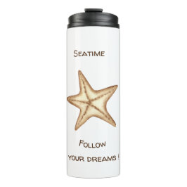 Garrafa Térmica Siga seus sonhos aquarela Starfish Seatime