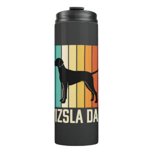 Garrafa Térmica Silhueta de Cachorro Pai Vizsla Retro