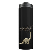 Silhueta de Dinossauro Monograma Preto e Dourado N