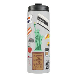 Garrafa Térmica Símbolos da Cidade de Nova York