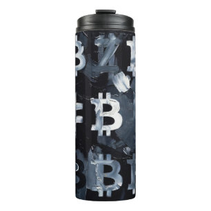 Garrafa Térmica Símbolos de Bitcoin (Estilo: 2)