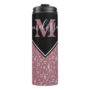 Garrafa Térmica Símbolos musicais personalizados caneca térmica