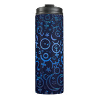 Símbolos Planetários Azuis Universo Místico Planet