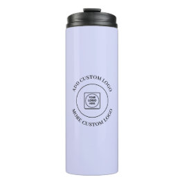 Garrafa Térmica Simple Logo Text Powder Blue Business Branding