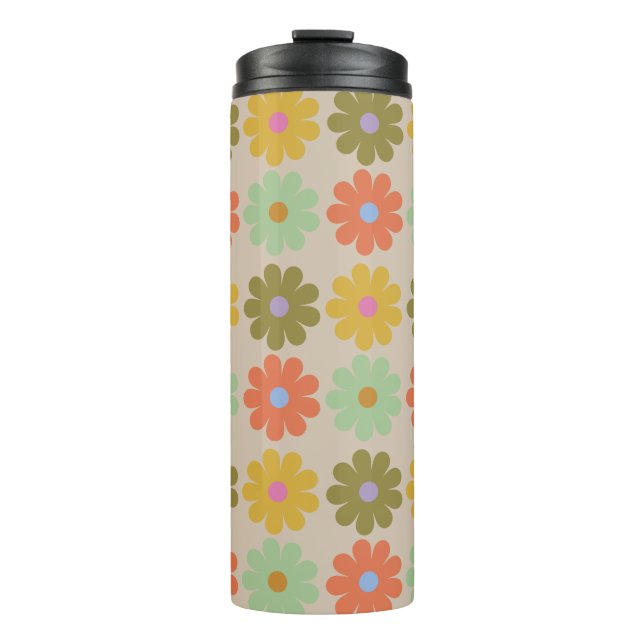 Garrafa Térmica Simple Pastel Vintage Flower Pattern (Frente)