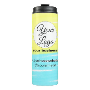 Garrafa Térmica simples e mínimo adicione seu logotipo/design BLUE