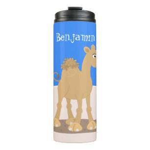 Garrafa Térmica Simples ilustração de desenho animado de camelo fe