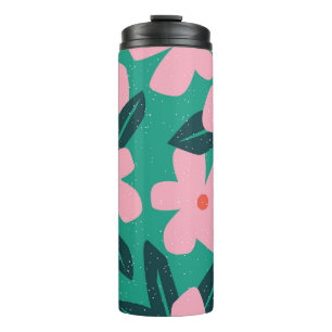 Garrafa Térmica Simplicidade Floral: Beleza Abstrato