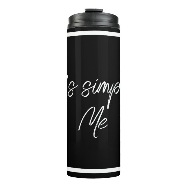 Garrafa Térmica Simply Me – Elegant Black Insulated Bottle (Frente)