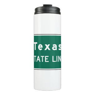 Garrafa Térmica Sinal de Estrada do Texas State Line