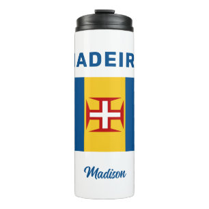 Garrafa Térmica Sinalizador Madeira de Nome Personalizado