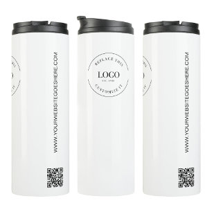 Garrafa Térmica Site de código QR de logotipo de empresa personali